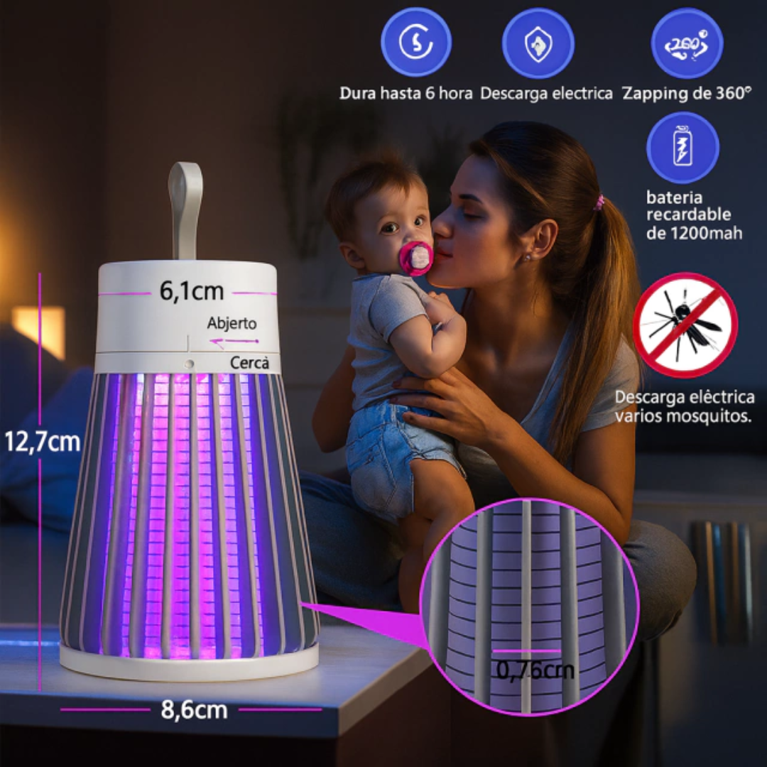 Lampara Antimosquitos LED Silenciosa | Mata Moscas y Mosquitos USB