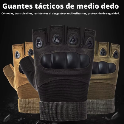 Guantes Tácticos Militares Medio Dedo Antideslizantes Moto