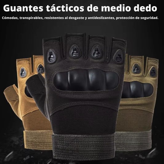 Guantes Tácticos Militares Medio Dedo Antideslizantes Moto
