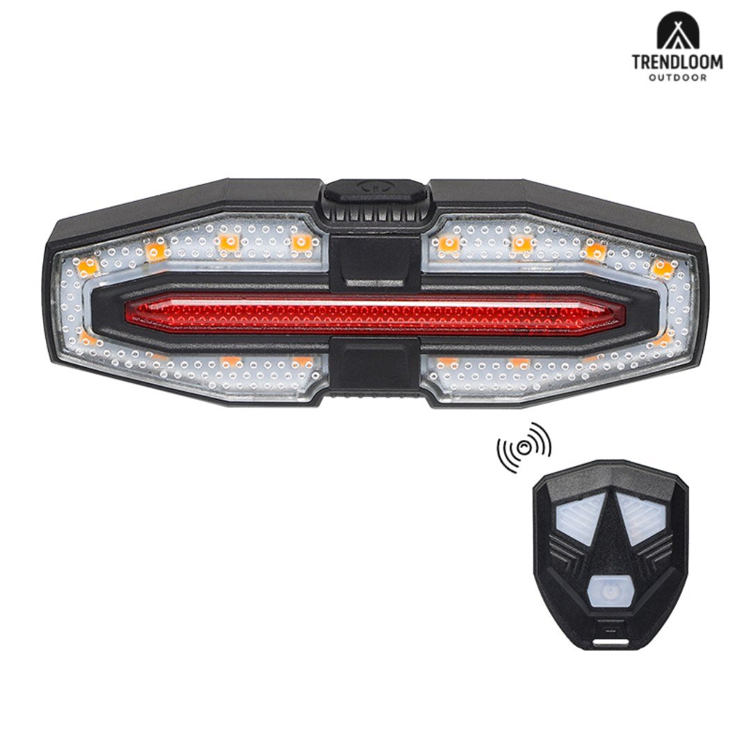 Luz Con Sonido Giro Stop Control Remoto Bicicleta