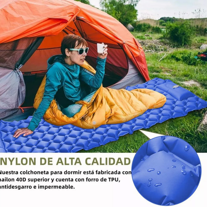 Colchoneta Auto-inflable Ultraligera con Almohada – Camping / Trekking / Viaje