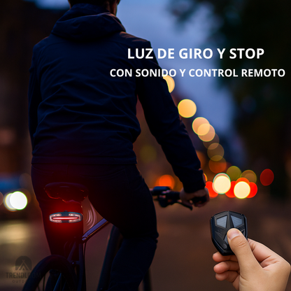 Luz Con Sonido Giro Stop Control Remoto Bicicleta